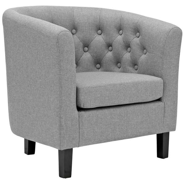 Modway Furniture 29.5 H x 28.5 W x 30.5 L in. Prospect Upholstered Armchair, Light Gray EEI-2551-LGR